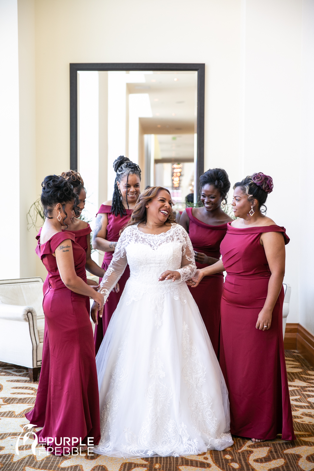 Maroon Bridesmaids Dresses