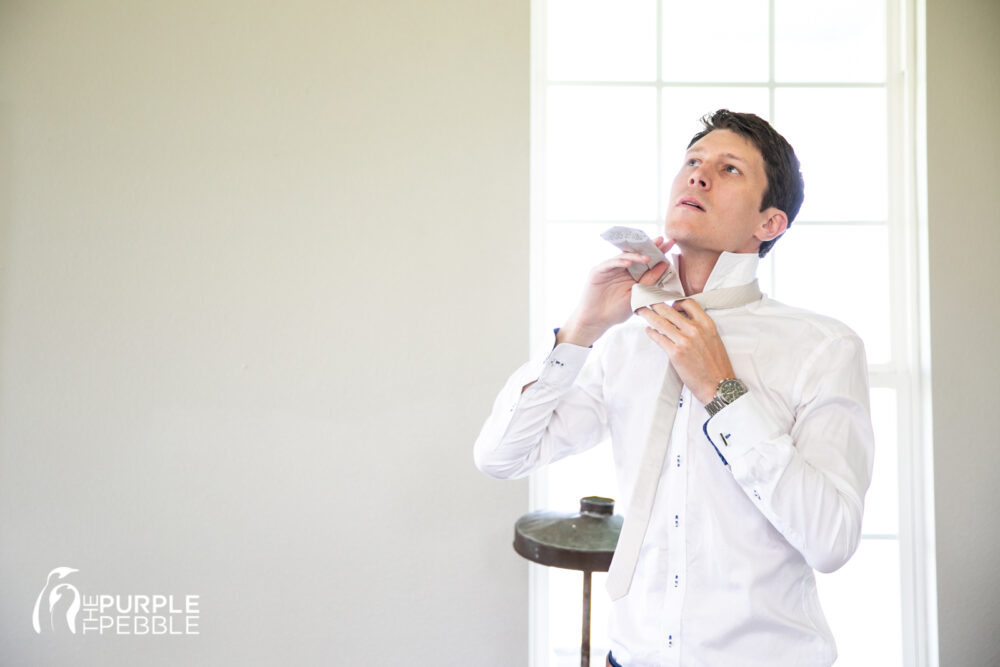 Groom Getting Ready