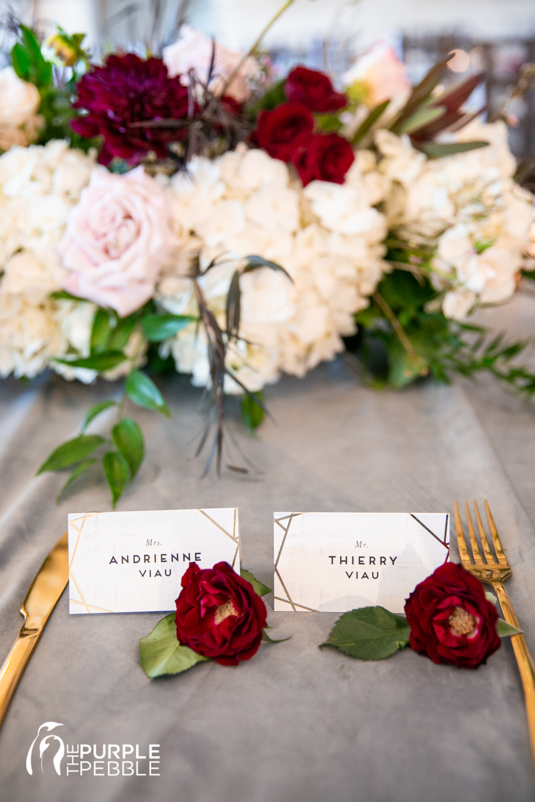 Bride Groom Table Name Cards