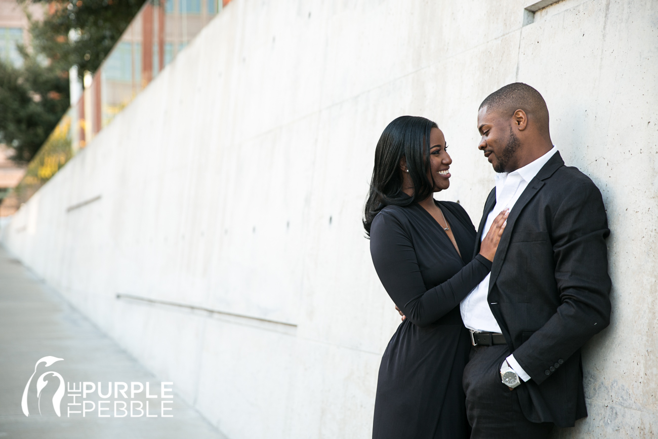 Elegant engagement session in Downtown Fort Worth