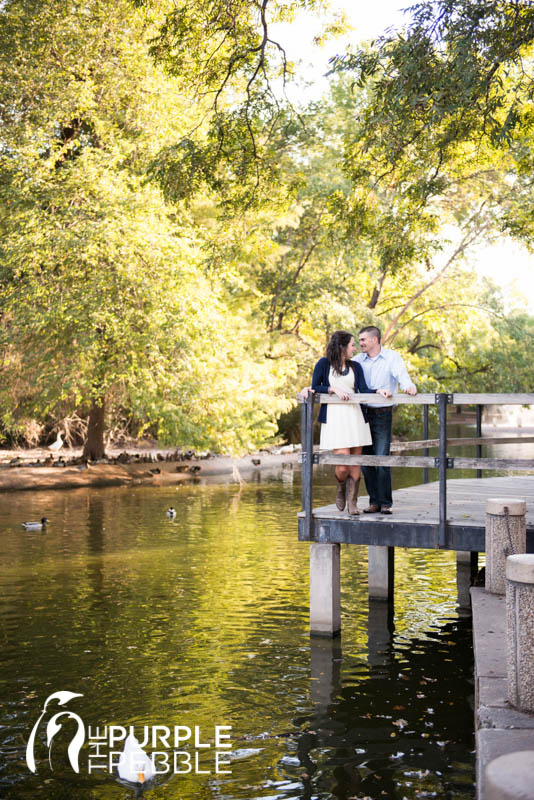 fall trinity park engagement photos duck pond