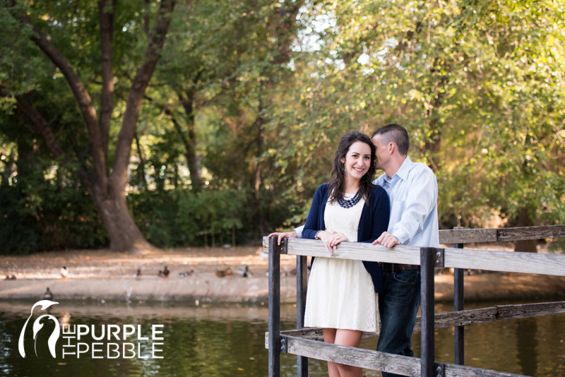 fall trinity park engagement photos duck pond