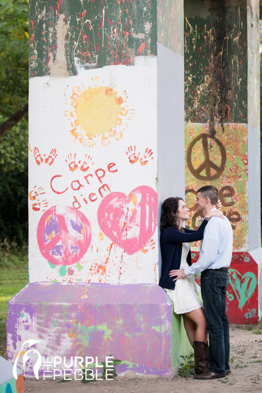 trinity park graffiti wall engagement photography