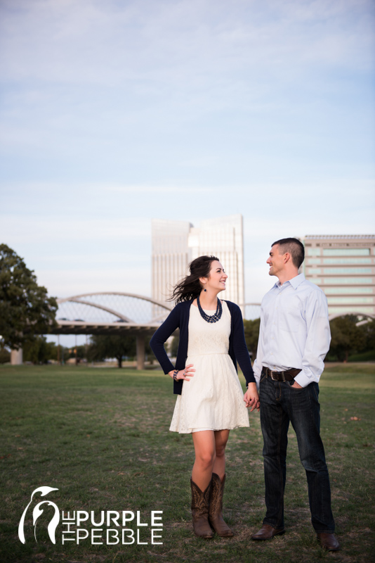 trinity park engagements fort worth skyline