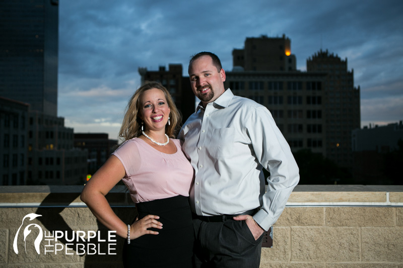 engagement session rooftop sunset downtown fort worth