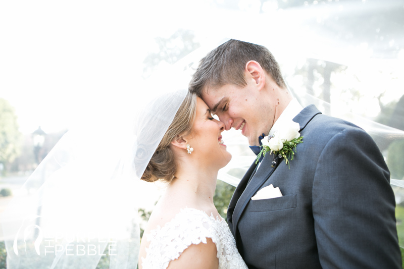 bride and groom at holy trinity catholic church dallas texas