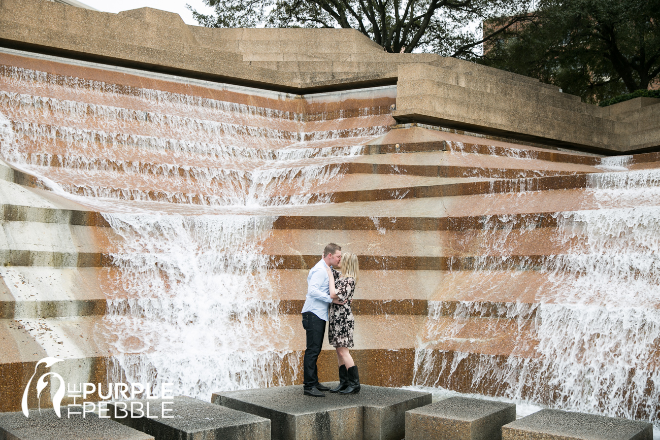 Fort Worth Water Gardens Engagement The Purple Pebble Dallas