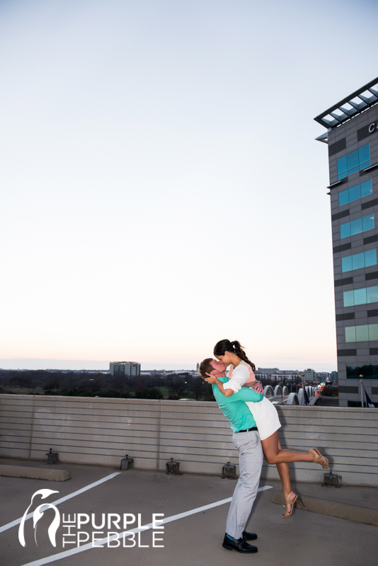 fort worth skyline trendy couple