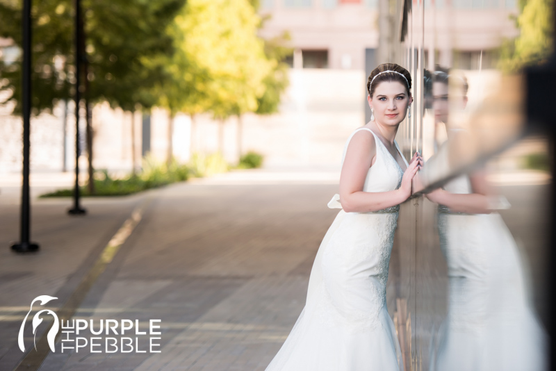 reflection bridal portrait