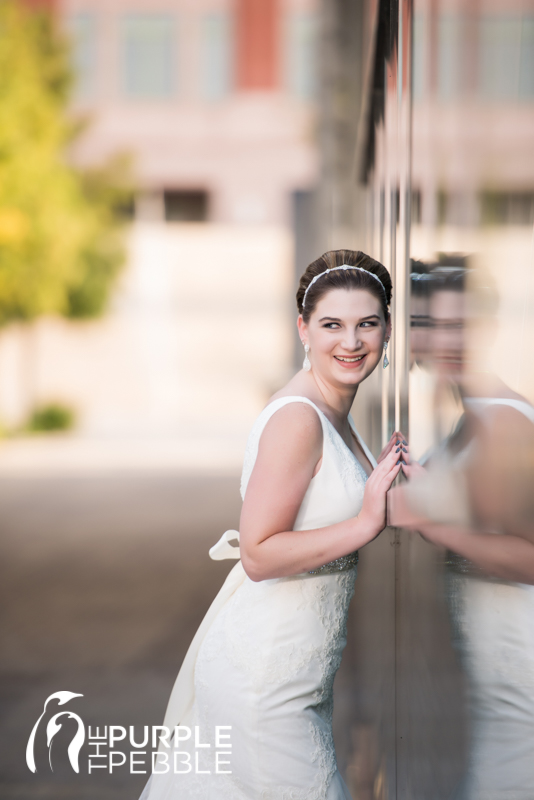 reflection bridal portrait