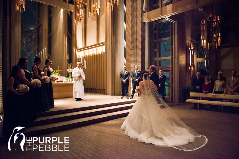 bride father walking down aisle marty leonard chapel