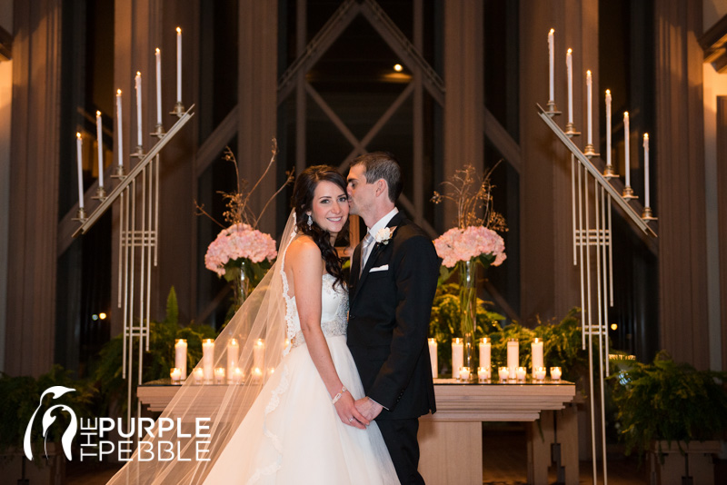 bride groom romantic formals marty leonard chapel night time