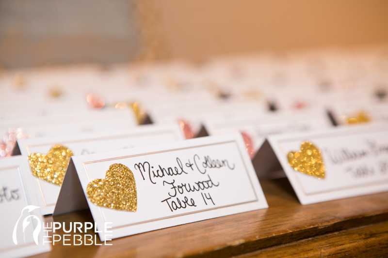 adorable glitter place card ideas