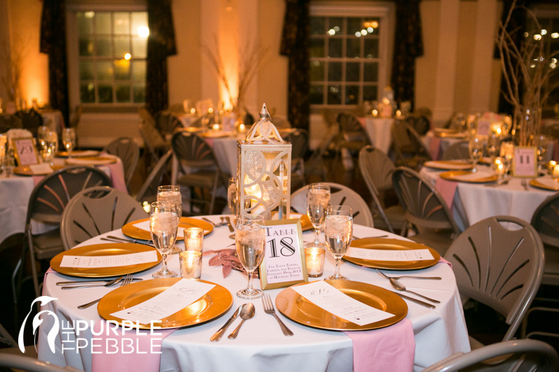 elegant gold and pink reception ballroom ywca