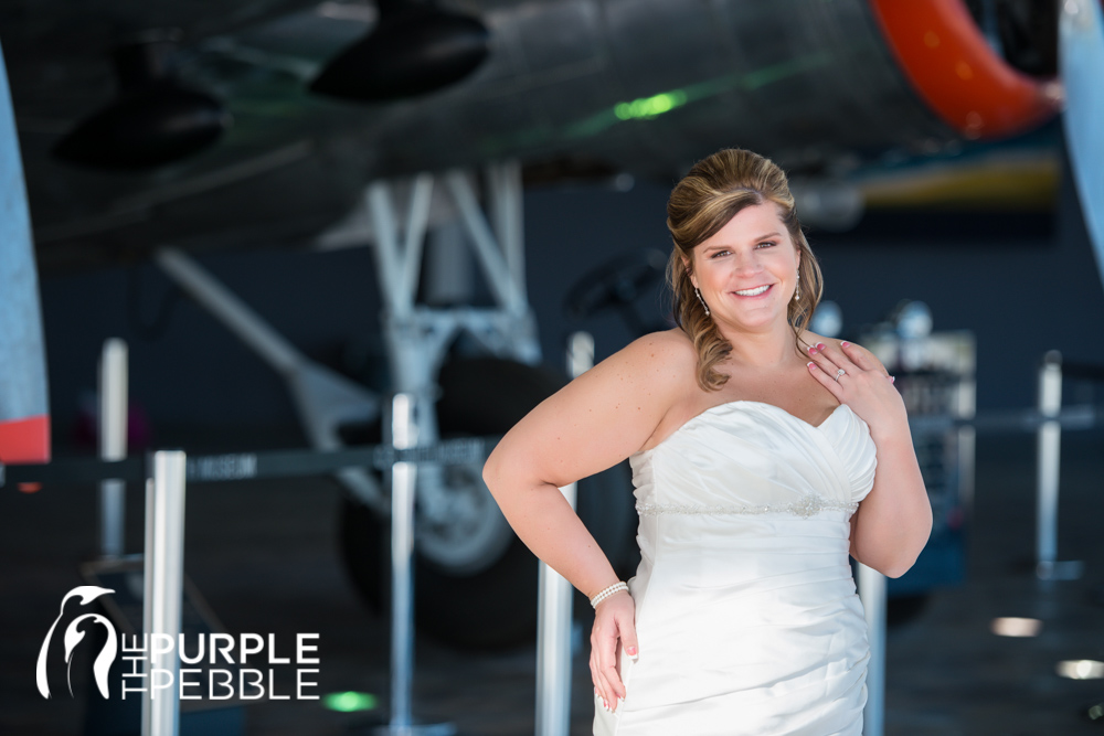 bridal portraits airplane museum