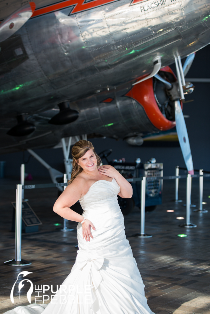 bridal portraits airplane museum