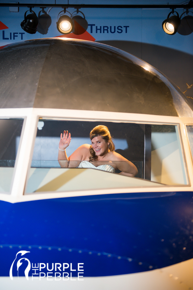 bridal portraits airplane museum