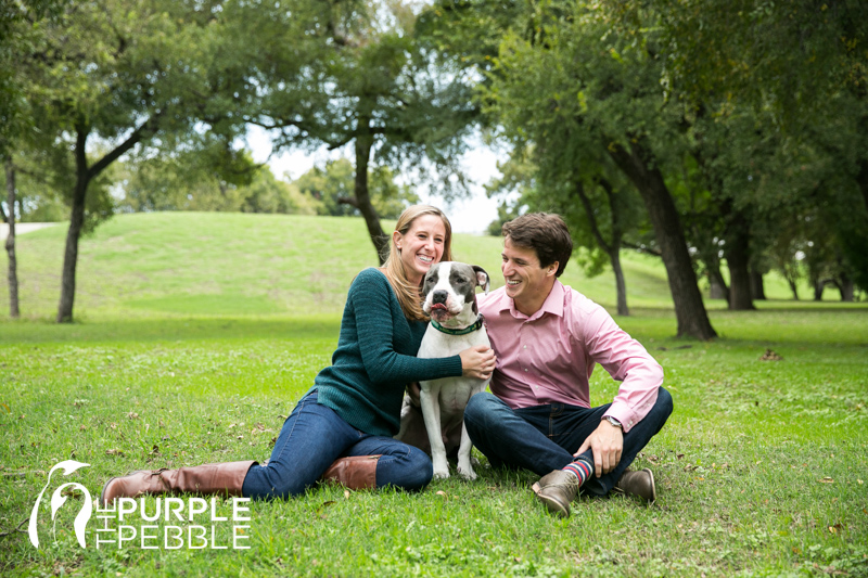 trinity park fort worth engagement photos with dog