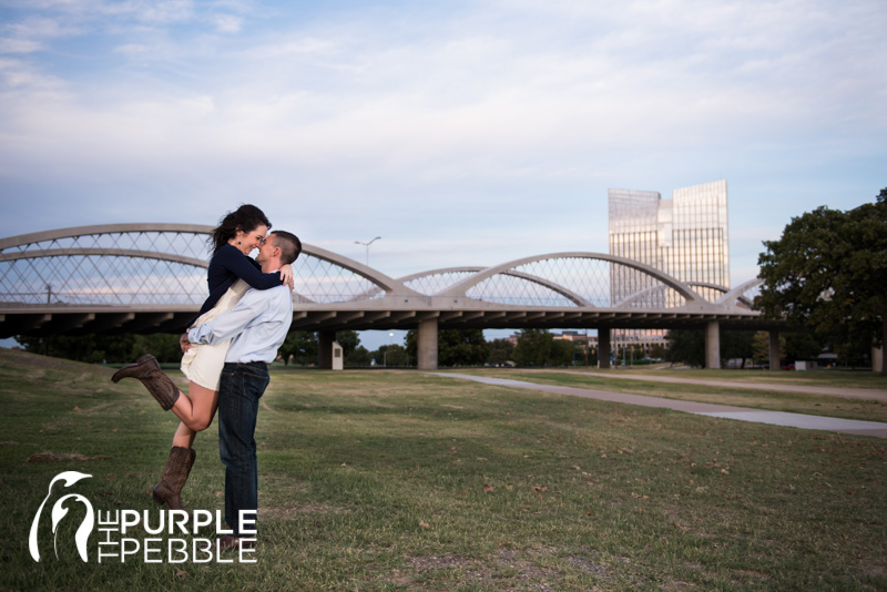 trinity park engagements fort worth skyline