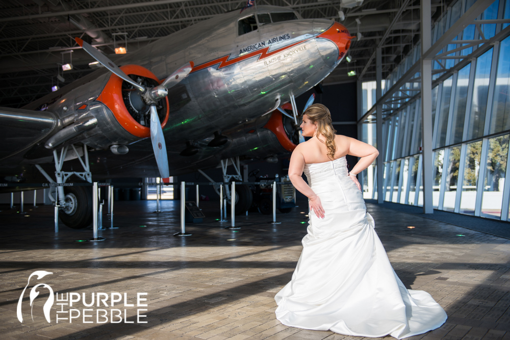 bridal portraits airplane museum